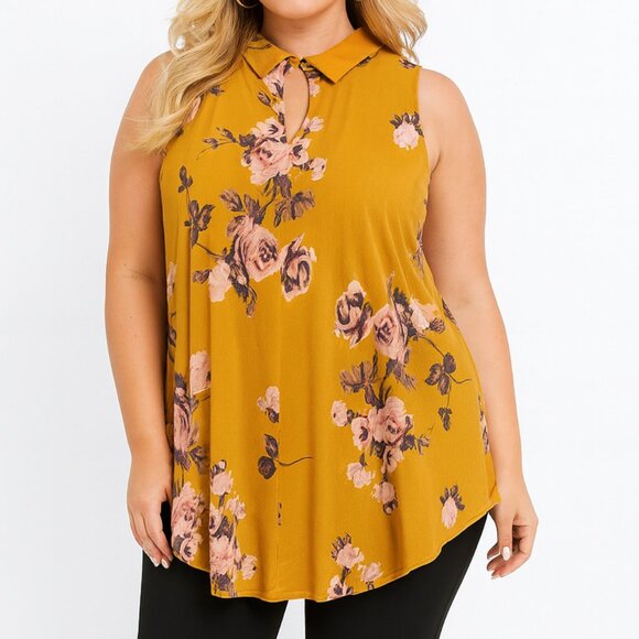 PLUS SIZE HANDKERCHIEF TOP - Picture 2 of 6